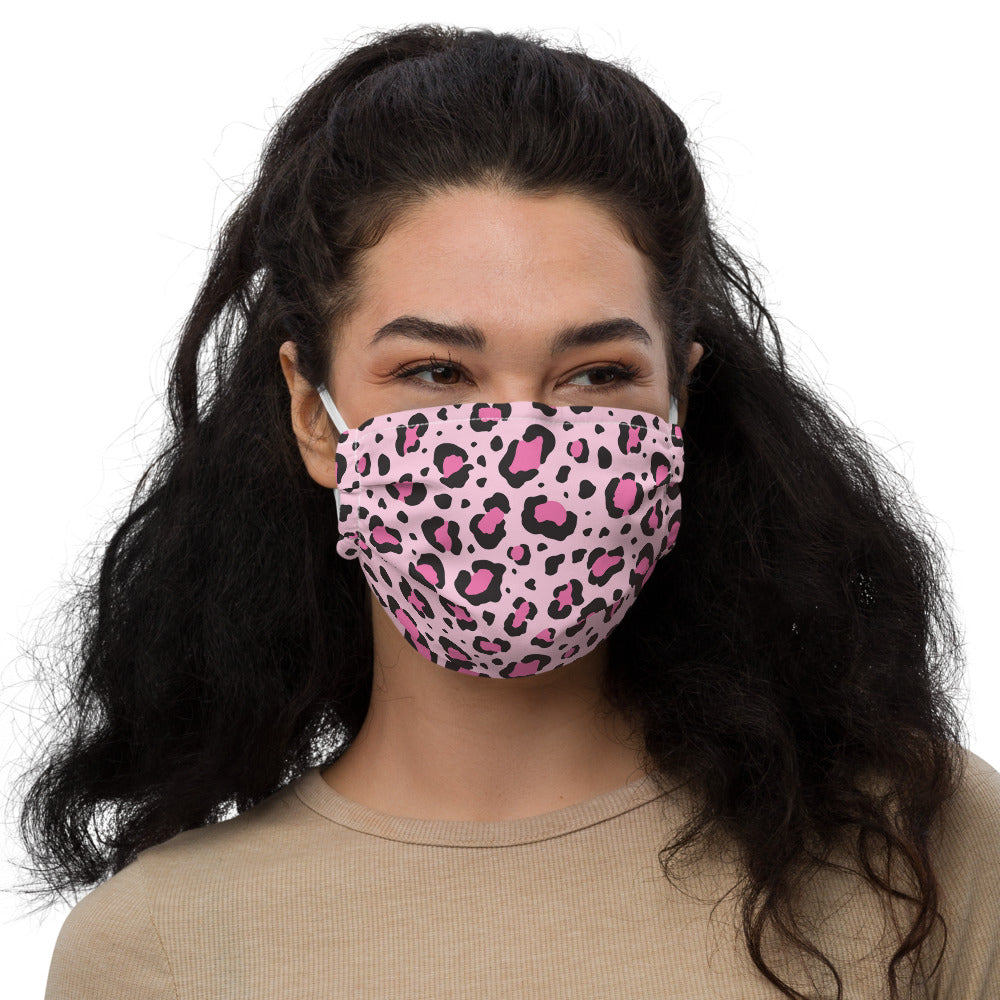 Pink Cheetah Face Mask