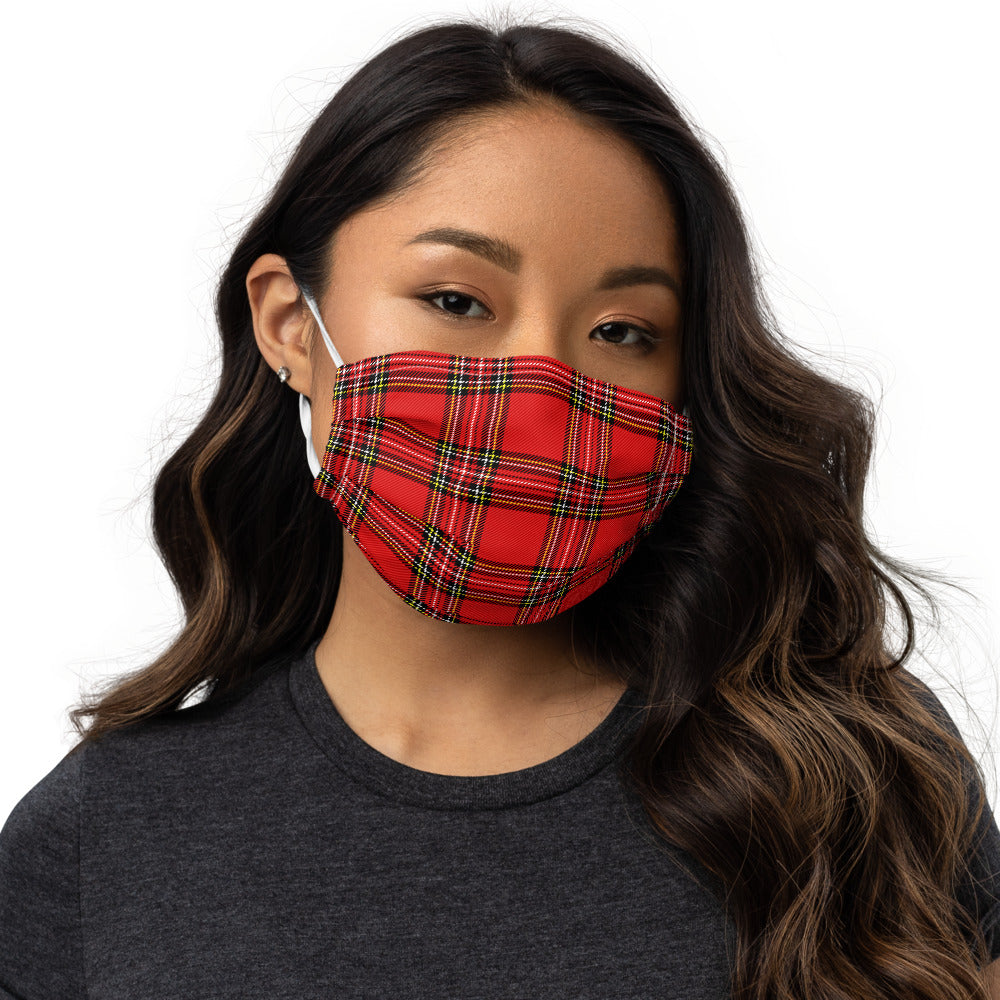 Red Plaid Face Mask