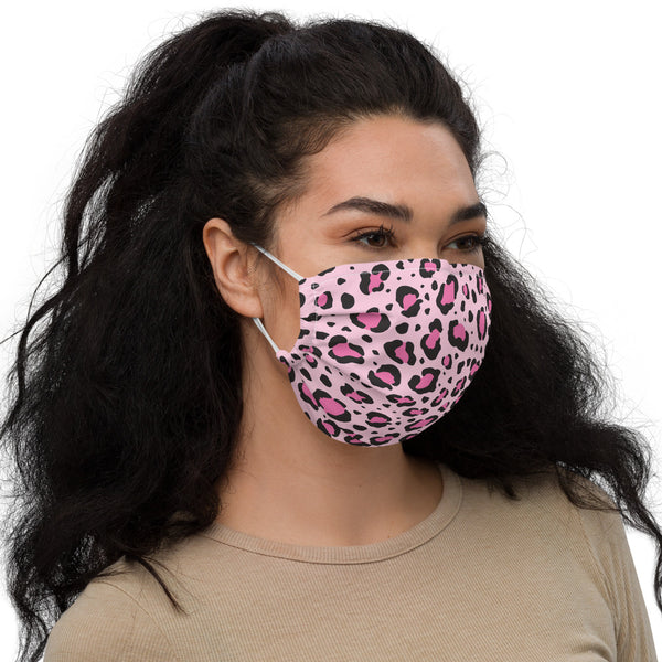 Pink Cheetah Face Mask