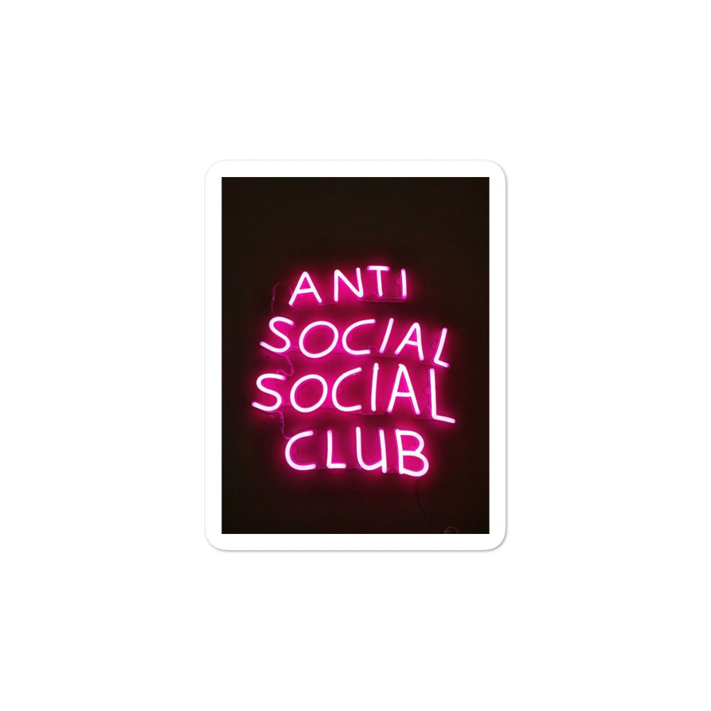 Anti Social Club- Bubble-free stickers