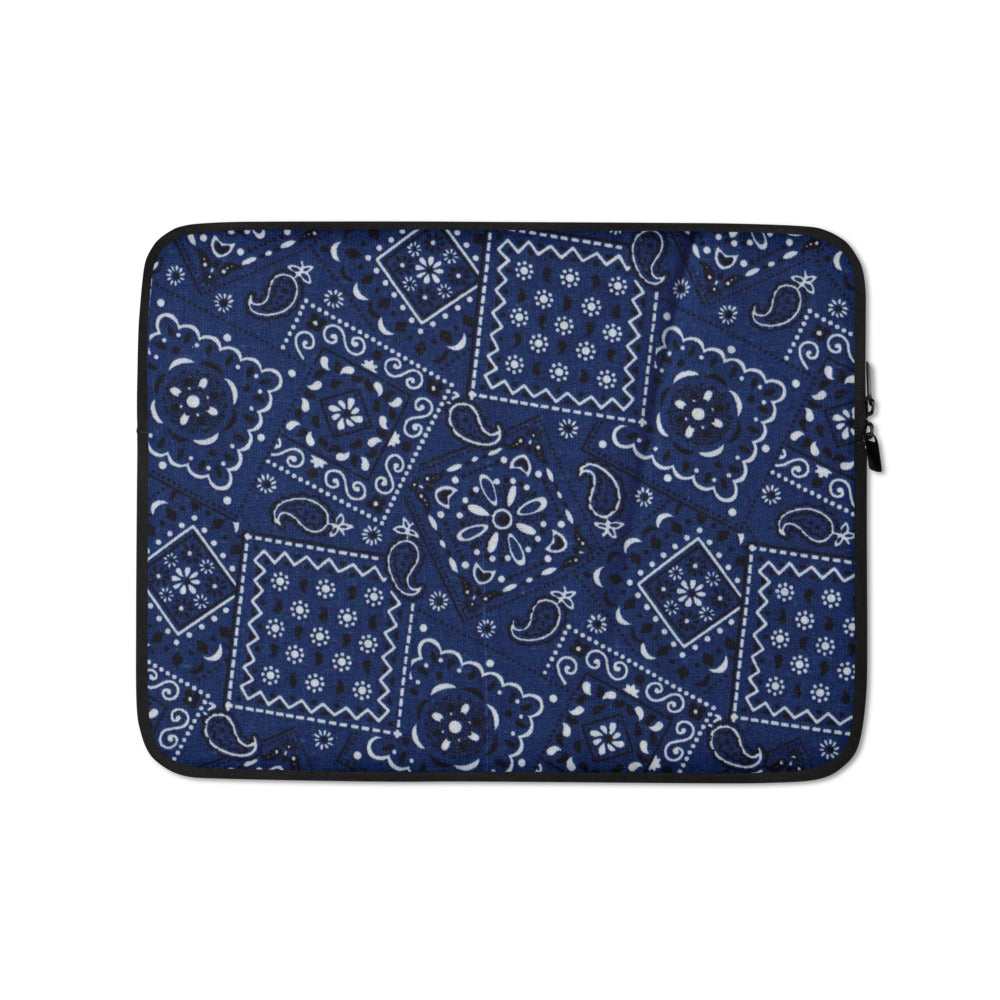 Blue Bandana Laptop Sleeve