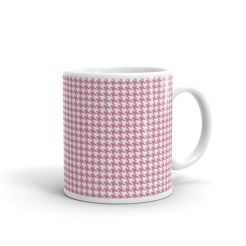 Pink Houndstooth Mug